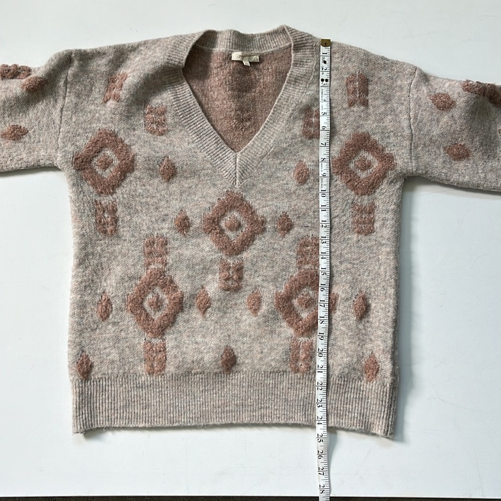 Mystree Soft Knit Sweater in Warm Taupe, Pink - Picture 10 of 10